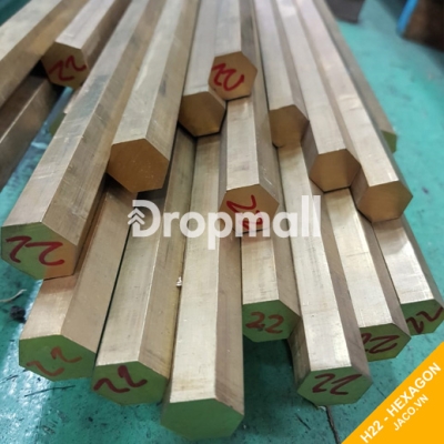 Đồng thau vàng lục giác 22 mm