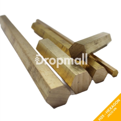 Đồng thau vàng lục giác 25 mm