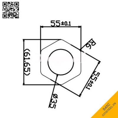 Thép lục giác ống đúc S45C H41 – H100 China Trung Quốc - HNK